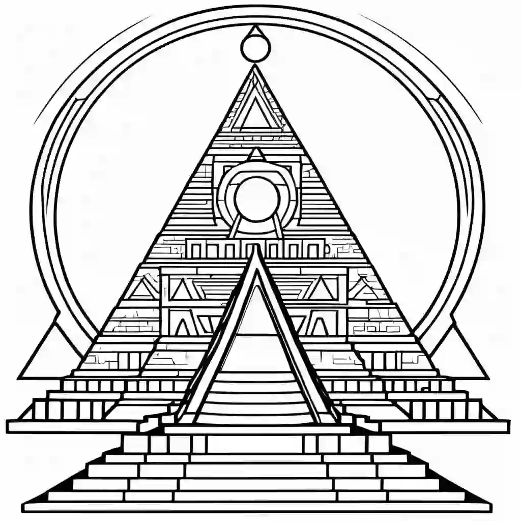 Mystical Pyramid coloring pages